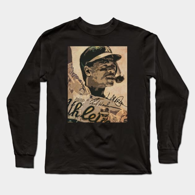 Rickey Henderson Legend VIntage Long Sleeve T-Shirt by ngaritsuket